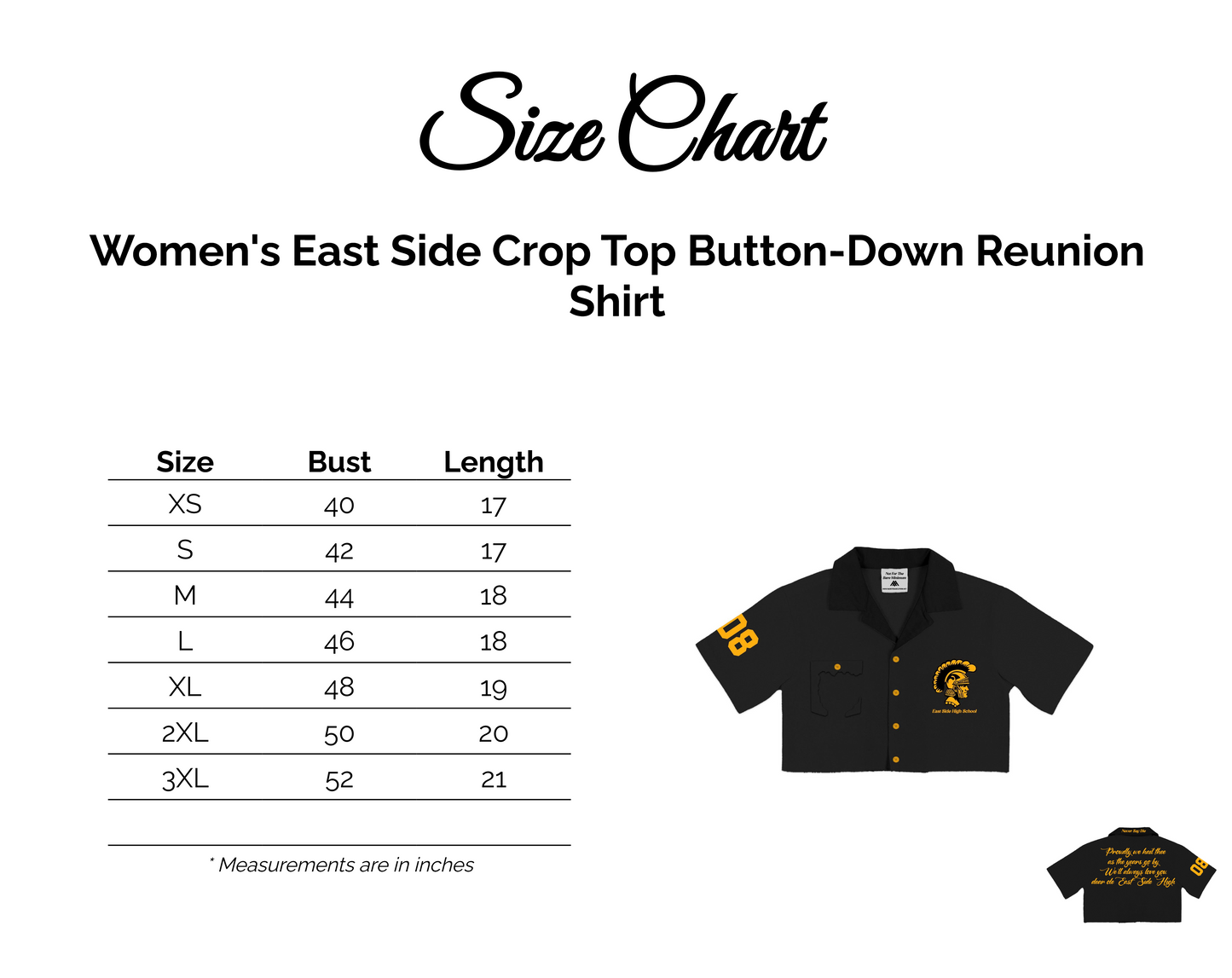 Women's East Side Crop Top Button-Down Reunion Shirt