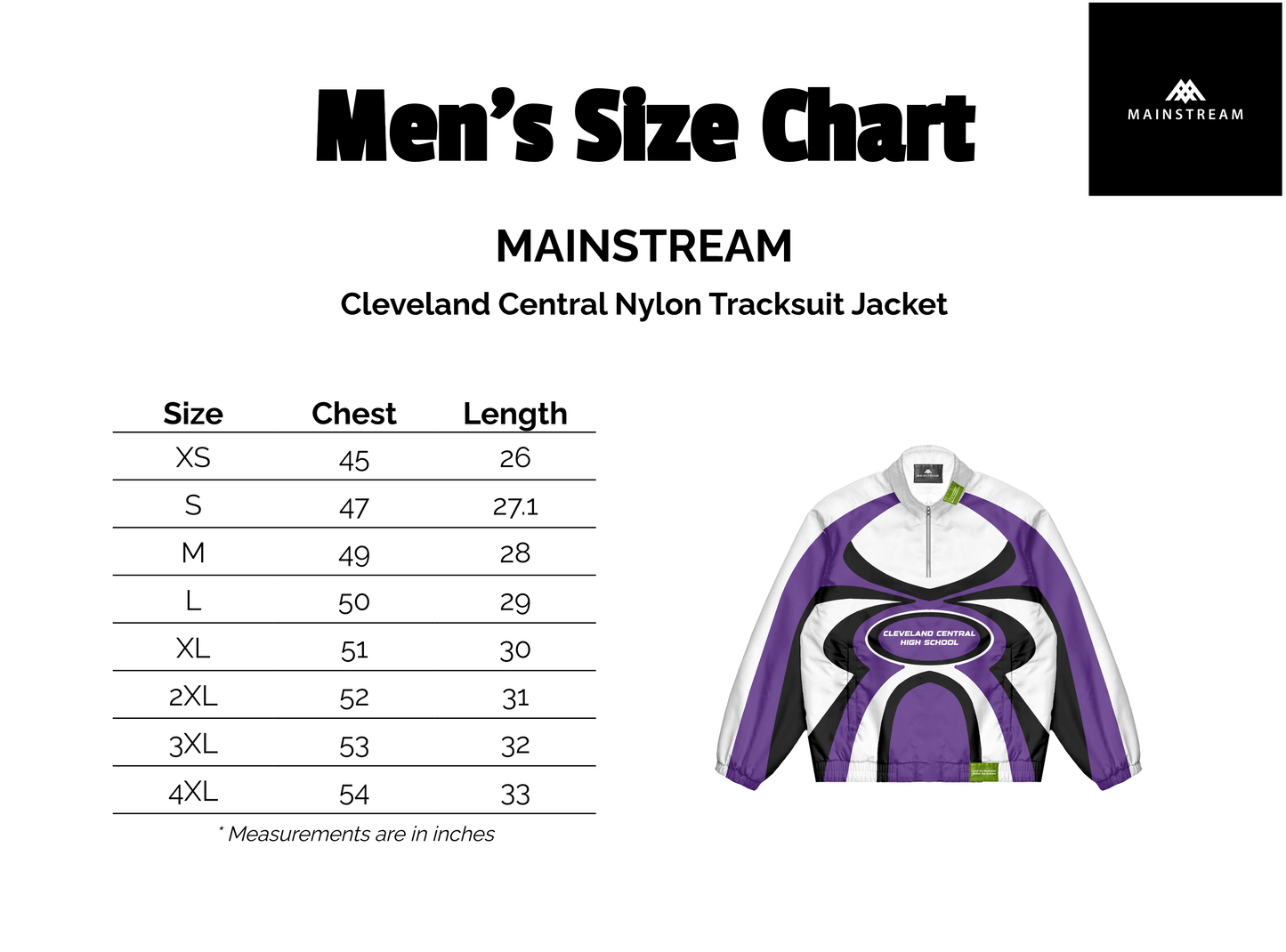 Cleveland Central High School Nylon Jacket – “Leaders of the Pack” Edition