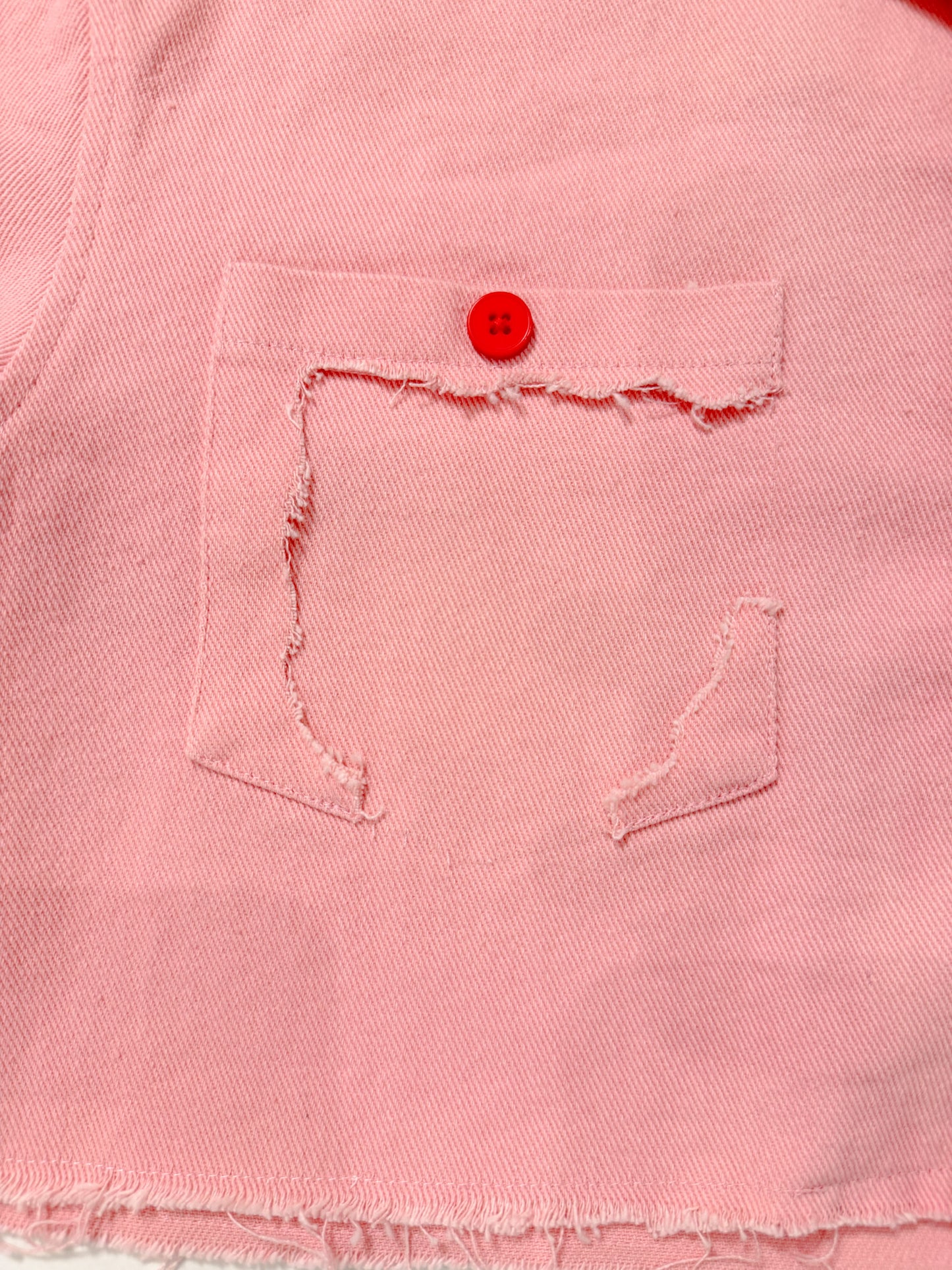 “Put It On My Man’s Tab” Crop Top Button-Down Worker Shirt