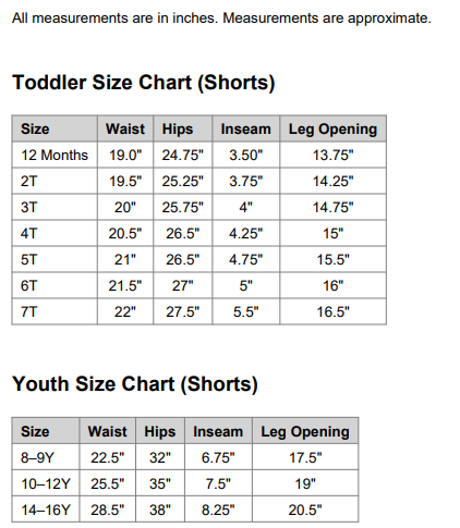 Mainstream Toddler Varsity Shorts